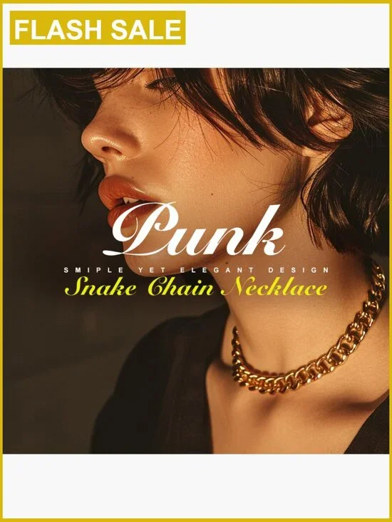 Gold Herringbone Snake Chain Choker Necklace with Adjustable Extension - Picture 7 of 7